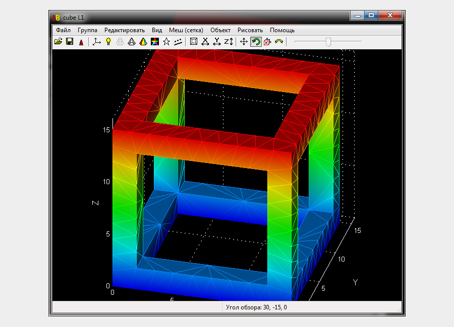 Генерация модели, например, куб в LuBan 3D