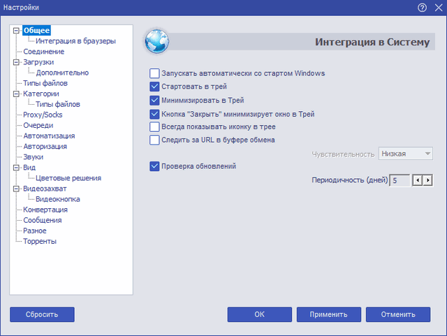 Интерфейс Ant Download Manager Pro (ADM)
