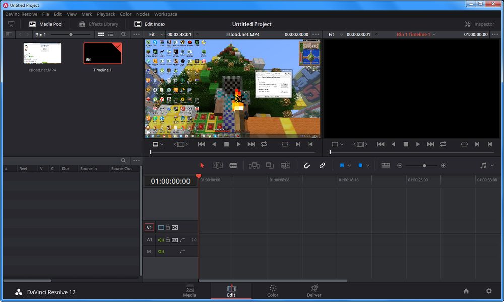 Интерфейс Blackmagic Design DaVinci Resolve Studio