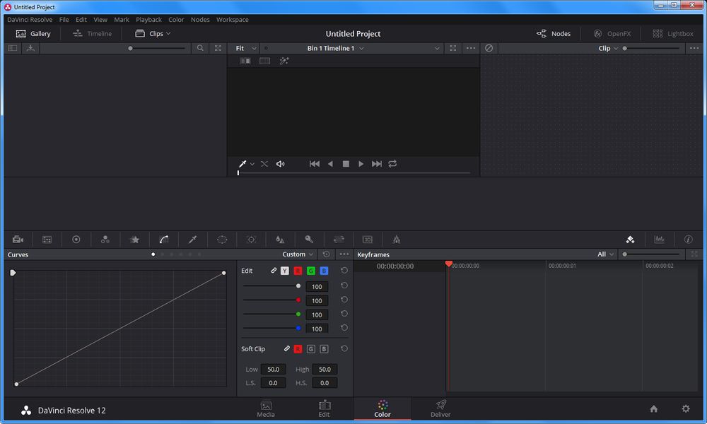 Интерфейс Blackmagic Design DaVinci Resolve Studio