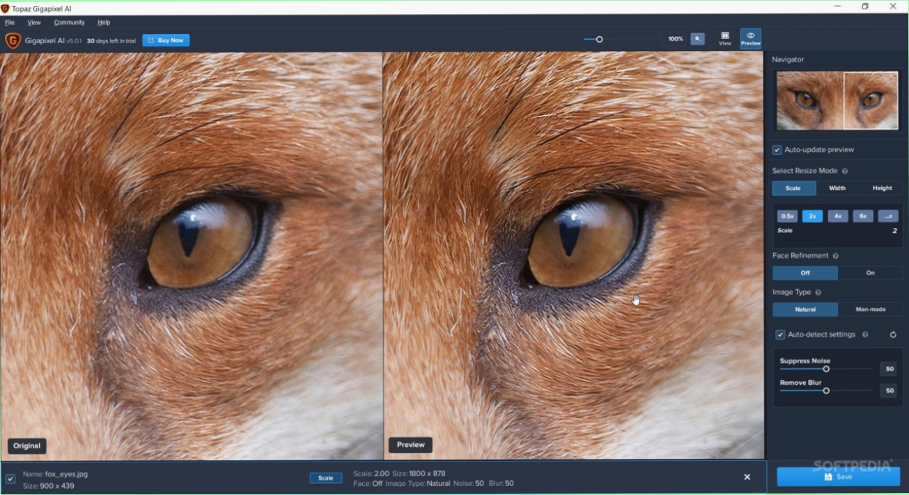 Возможности Topaz Gigapixel Pro