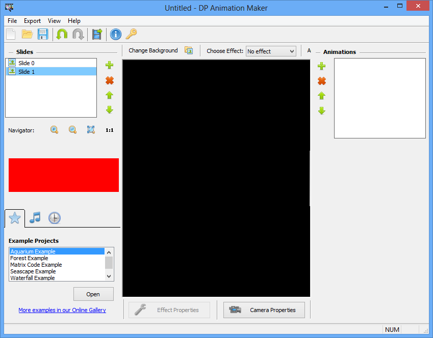 Интерфейс DP Animation Maker