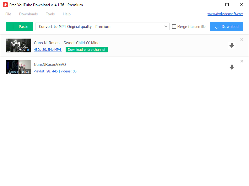 Скачанные файлы с Free YouTube Download