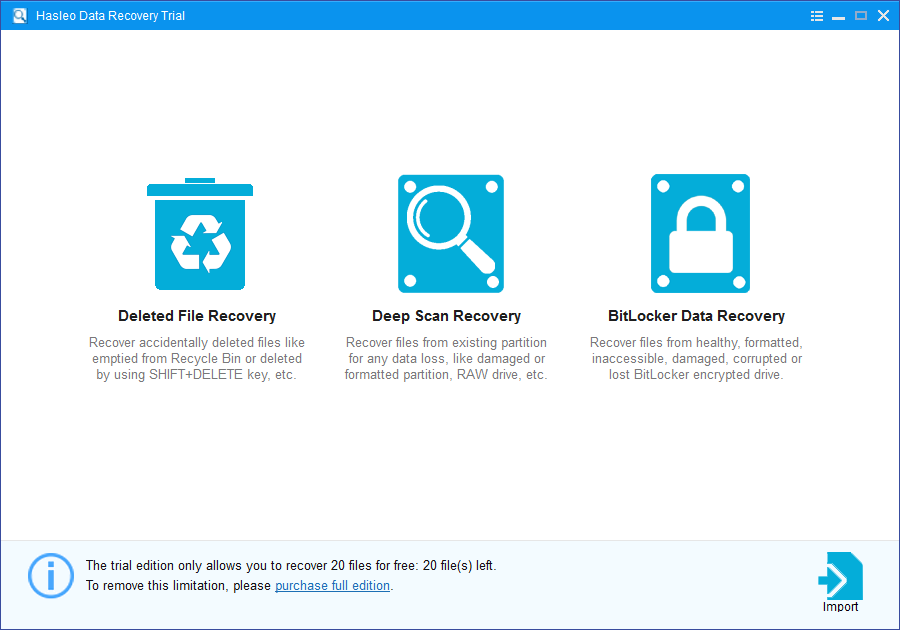 Интерфейс Hasleo Data Recovery 6.8 Professional