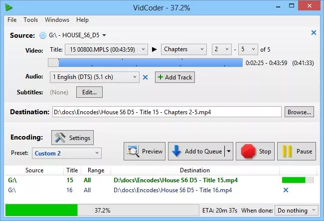 Возможности VidCoder