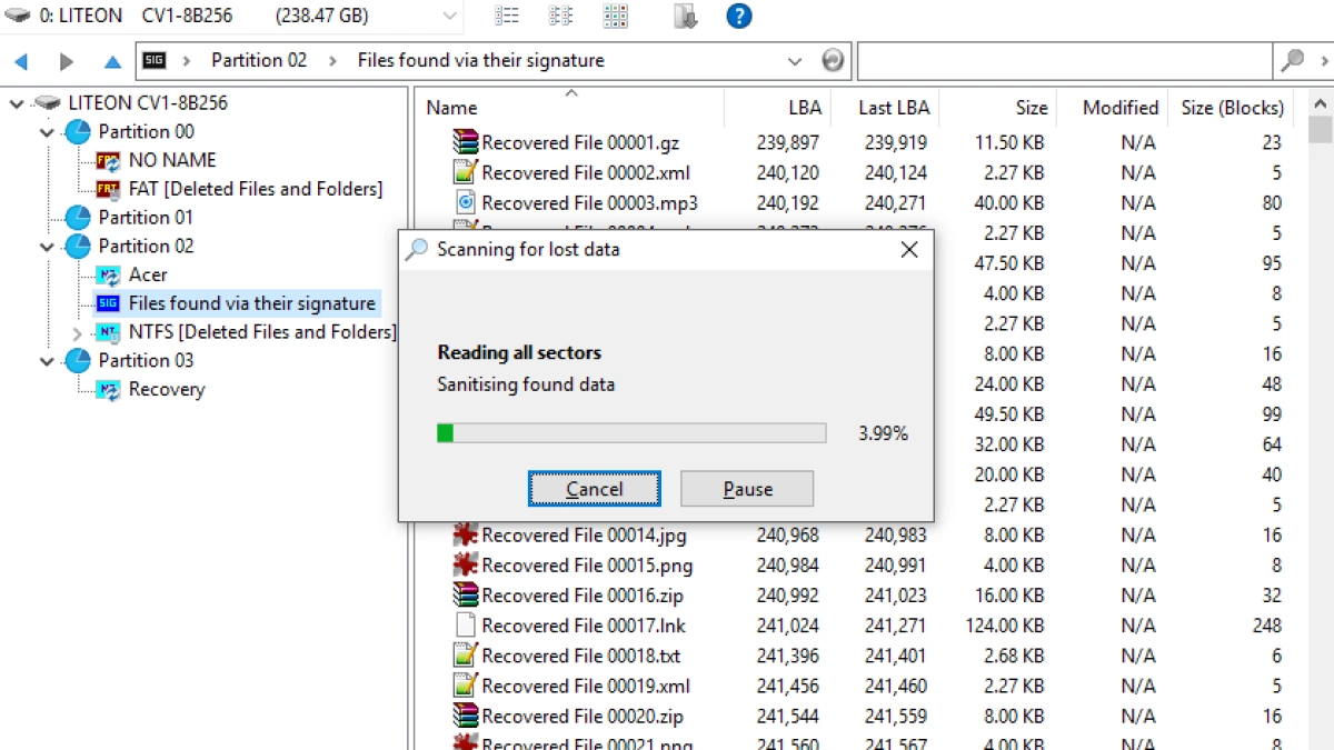 Сканирование структуры IsoBuster Pro