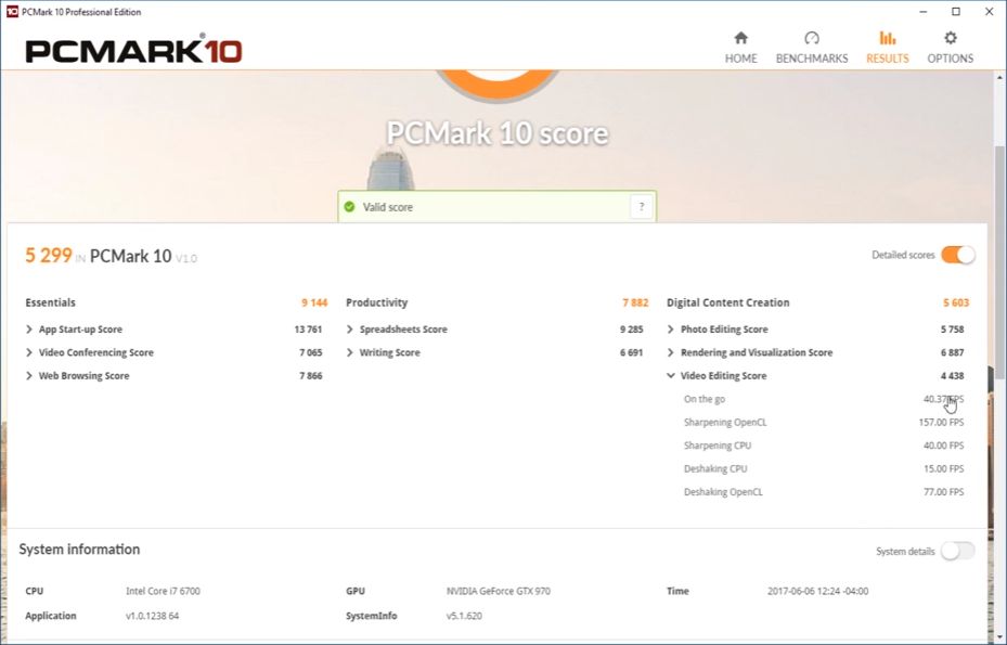 Виды тестов PCMark 10