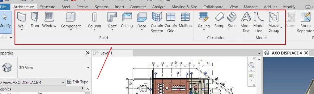 Основные инструменты Autodesk Revit 2026