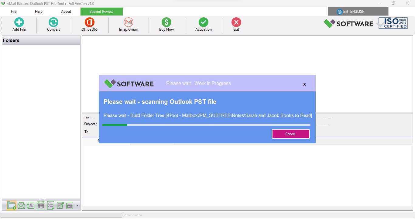 Конвертация в vMail OST to PST Converter